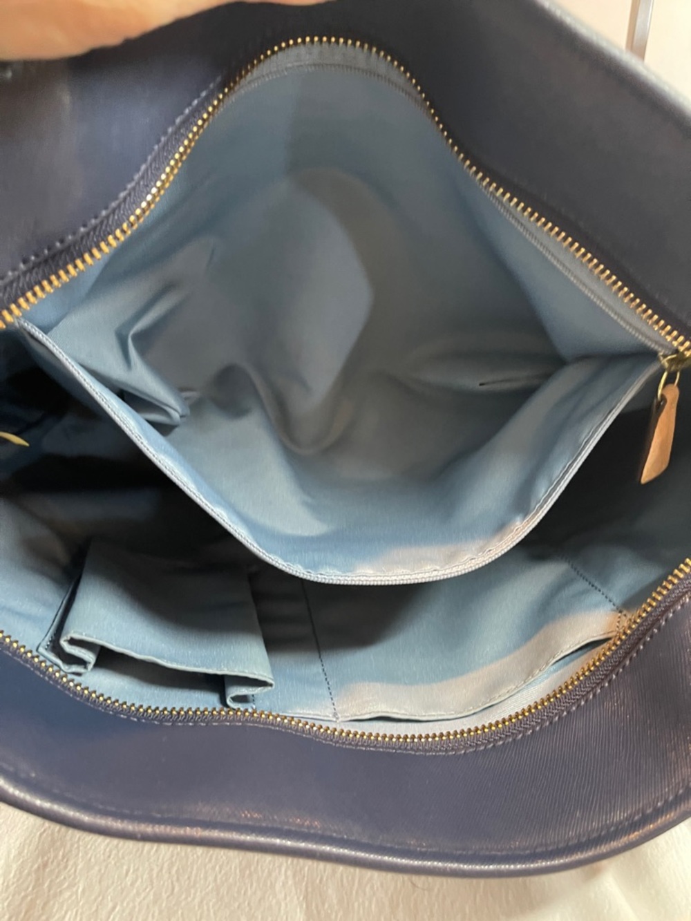 Coach E1480-F27349 Peyton Navy Leather Tote - Picture 11 of 12